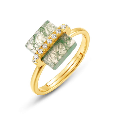 Buy Green Moss Ring Womens Jewelry Instagram-Style 925 Sterling Silver online at Fashionner.