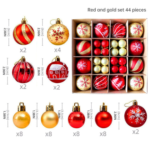 Décoration de Noël 6cm boule électrolytique boule en plastique boule peinte de forme spéciale cadeau de boule de Noël pendentif de sapin de Noël