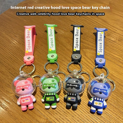 Creative Cartoon Cute Space Bear Keychain