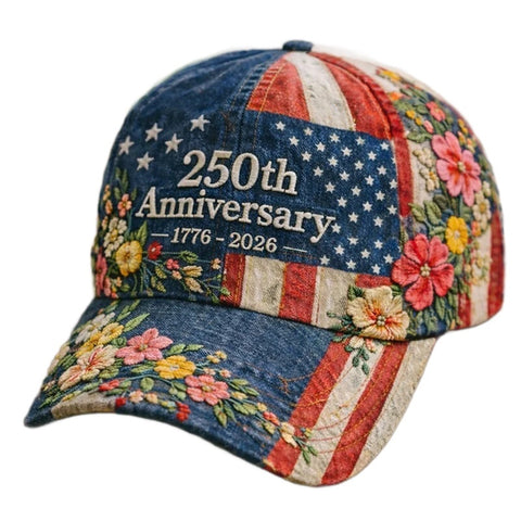Buy America's 250th Anniversary Rose 3d Printed Baseball Cap For Daily Travel And Independence Day Celebration online at Fashionner.