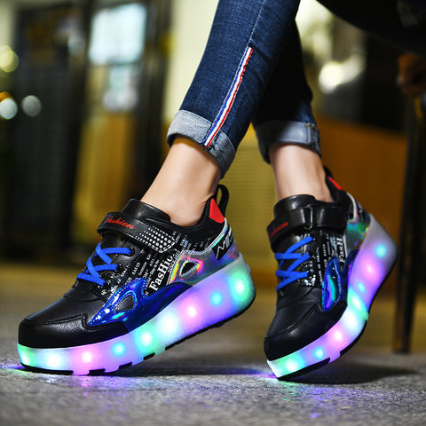 Chaussures de sport à roulettes à deux roues pour enfants Heelys, pour garçons et filles