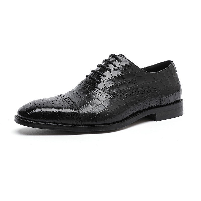 Business fashion oxford formal leather soft walking style dress shoes for men - Fashionner