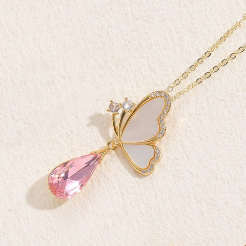 Shell Zircon Butterfly Luxury Pendant Ins Style Niche - Fashionner