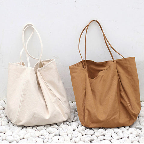 Women Handbags High Capacity Shoulder Bags For Shopping Canvas Totes - Fashionner