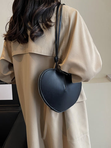 Sac bandoulière femme style niche, sac en forme de cœur, petit sac simple et nouveau