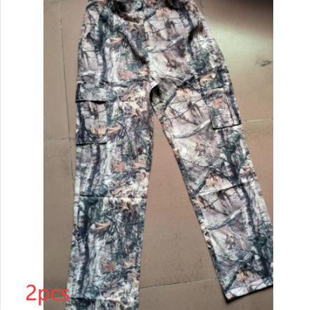 New Fashion Leaf Print Tooling Straight Loose Trousers - Fashionner