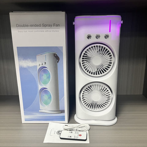 Climatiseur personnel Double-Ended USB Rechargeable Mini Climatiseur Portable Ventilateur de refroidissement d'air