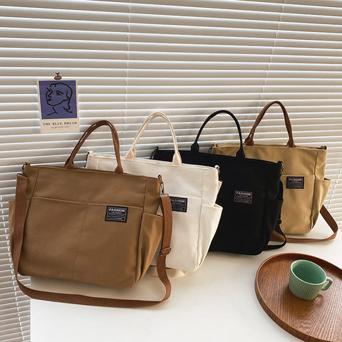 New Women's Canvas Casual Retro Large Capacity Multi-layer Women's Messenger Bag - Fashionner