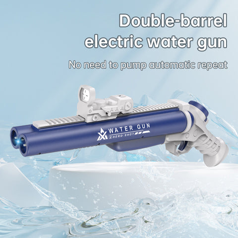 Pistolet à eau électrique à double tube, jouet de plein air pour les jeux d'eau et les batailles