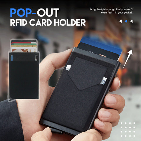 Porte-cartes métallique portefeuille intelligent