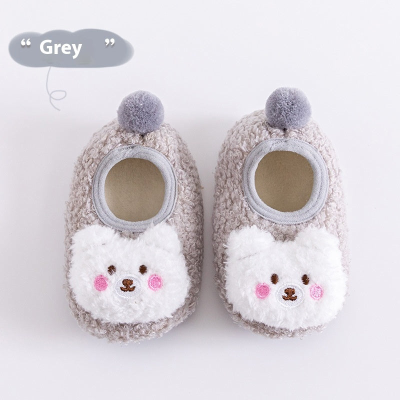 Thickening Fleece-lined Baby Low-top Ankle Non-slip Floor Socks