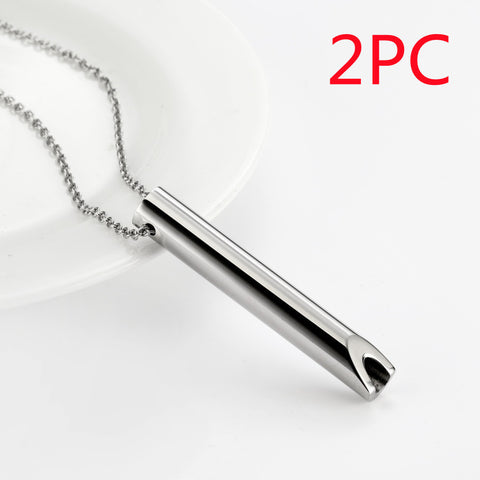 Collier de respiration Réglable Respiration Soulagement de la pression Ornement Bijoux de décompression en acier inoxydable