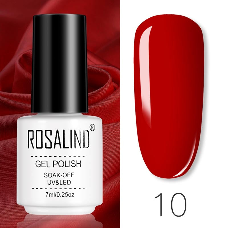 ROSALIND Gel Polish Set Manicure for Nails Semi Permanent Vernis top coat UV LED Gel Varnish Soak Off Nail Art Gel Nail Polish - Fashionner