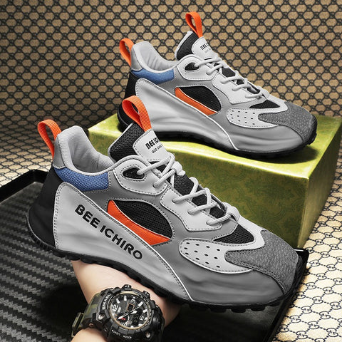 Men's Shoes Colorful Package Bottom Shoes Comfortable Leather Inside High Casual Sports Trend - Fashionner