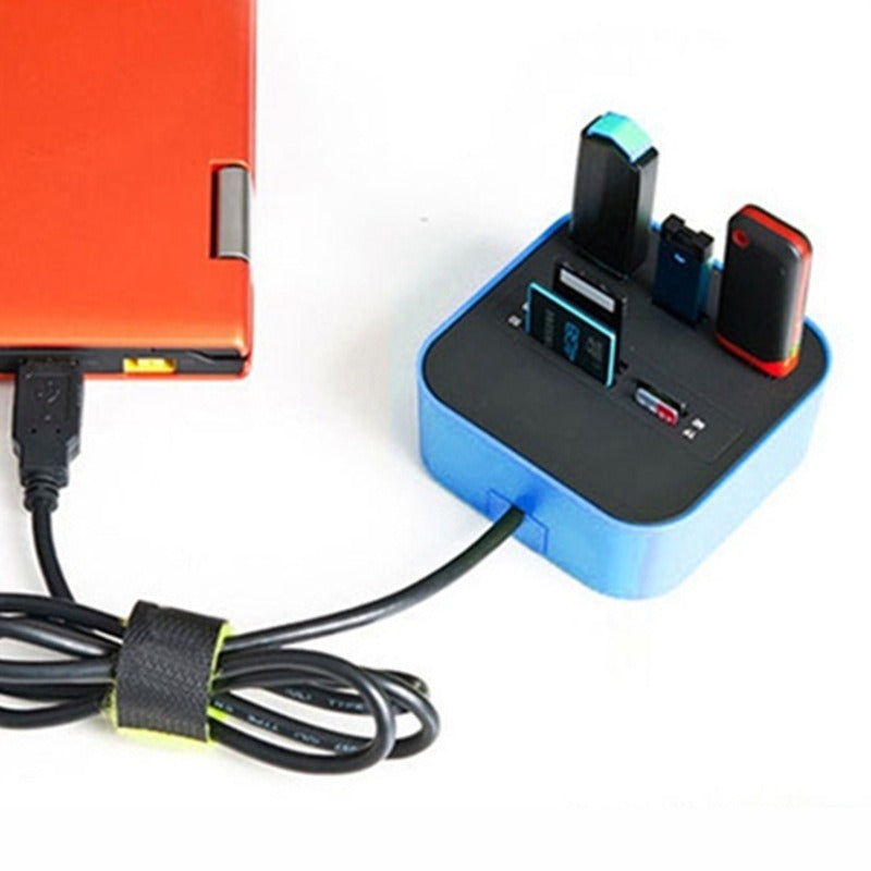 USB HUB Combo All In One USB 2.0 Micro SD High Speed Card Reader 3 Ports Adapter Connector For Tablet PC Computer Laptop - Fashionner