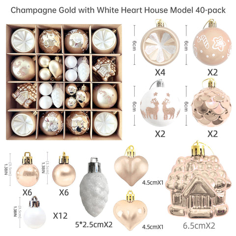 Décoration de Noël 6cm boule électrolytique boule en plastique boule peinte de forme spéciale cadeau de boule de Noël pendentif de sapin de Noël