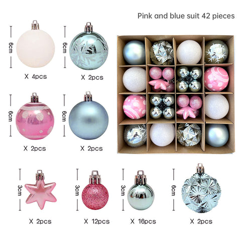 Décoration de Noël 6cm boule électrolytique boule en plastique boule peinte de forme spéciale cadeau de boule de Noël pendentif de sapin de Noël