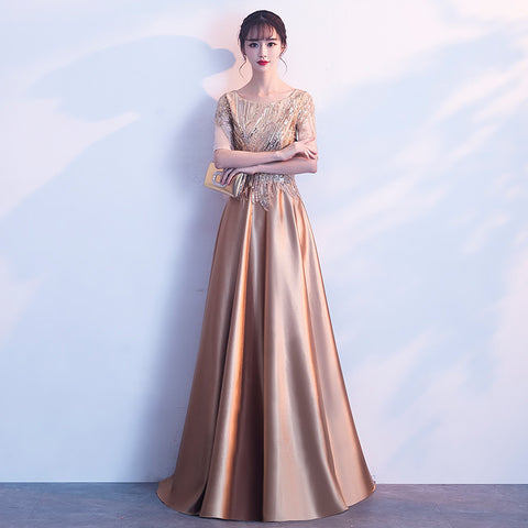 Robe longue de performance pour femme, tempérament élégant, pour banquet et soirée