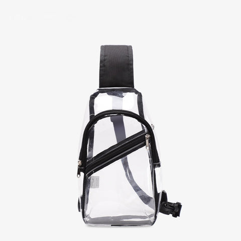 Sac de poitrine transparent étanche en PVC pour homme
