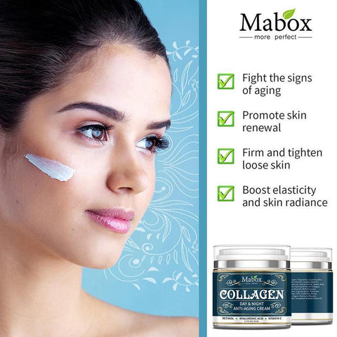 Crème Visage Hydratante au Collagène Produits de Soin Anti-Âge Crème Visage Hydratante Anti-Rides