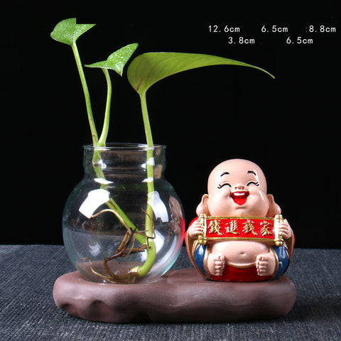 Vase hydroponique décoratif Lucky Jinbao
