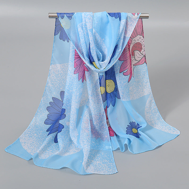 Buy Little Chiffon Small Silk Scarf Scarf For Women online at Fashionner.