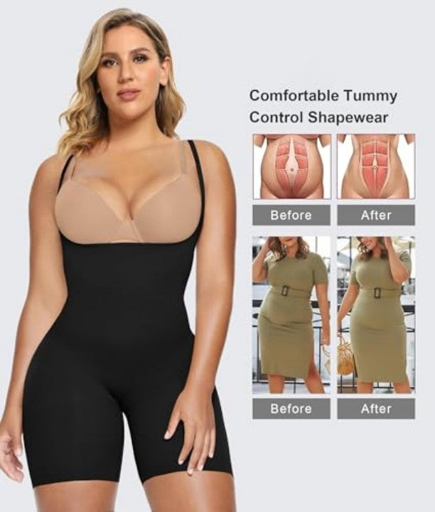Buy Open Bust Shapewear Tummy Control Bodysuits For Women Seamless Compression High Waisted Body Shaper online at Fashionner.