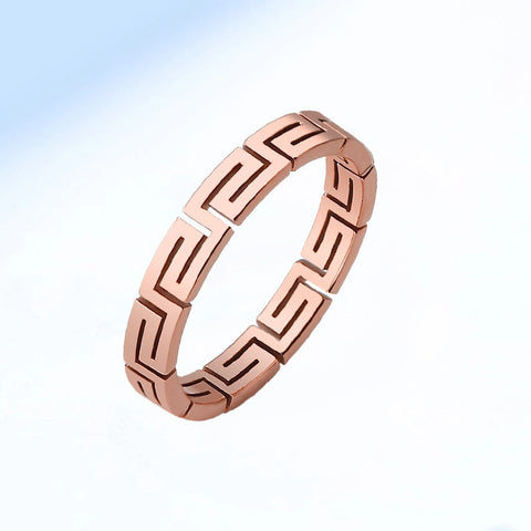 Bijoux de bague de couple avec anneau de queue sans pigment