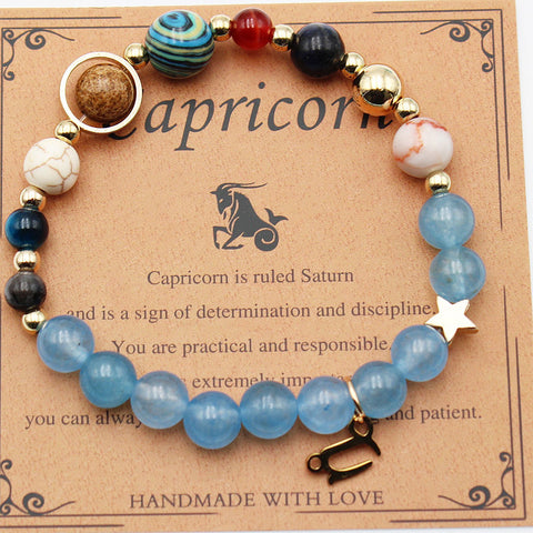Bracelets Douze Constellations Pierres Naturelles Perles Huit Planètes