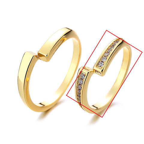 Bague de couple créative unie