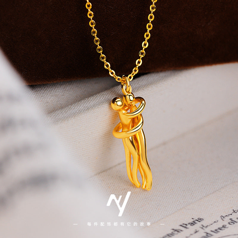Buy Hug Necklace Creative Design Clavicle Chain Necklace online at Fashionner.