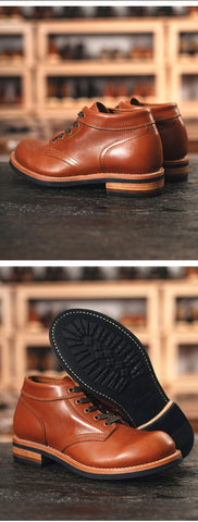 Baskets basses en cuir pour hommes, à bout rond, style décontracté