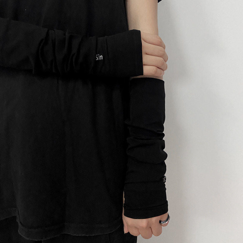 Women's Half Finger Punk Ice Sleeve Sun Protection Oversleeve