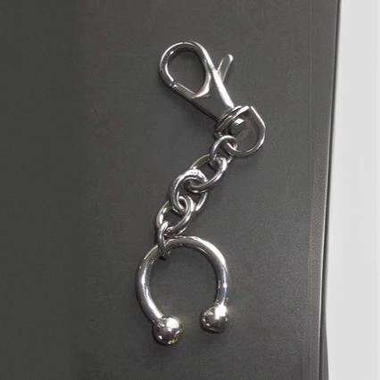 Silver Metal Horseshoe Clip Key Pendants Special-interest Design Personality Couple