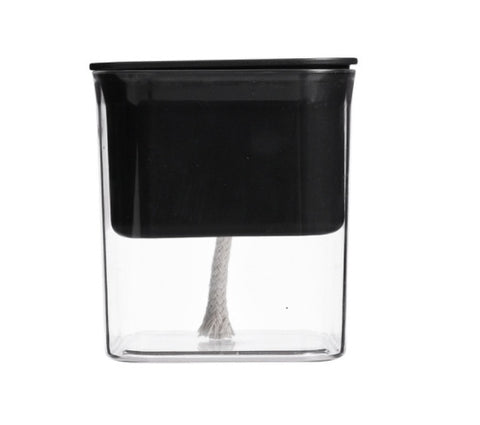 Pot de fleurs hydroponique radis vert en plastique transparent visible