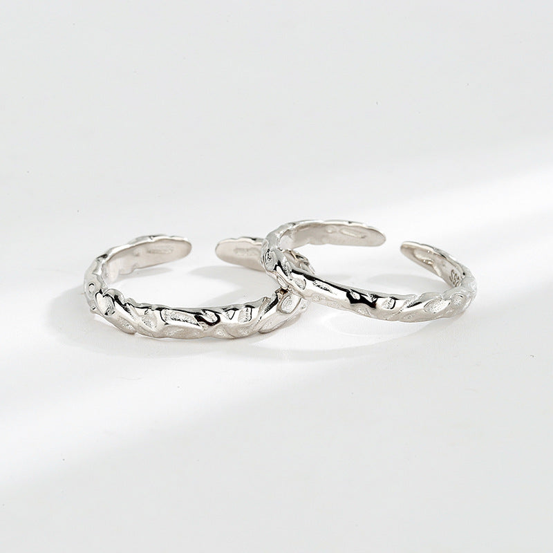 Sterling Silver Couple Ring Korean Male And Female Couple Ring