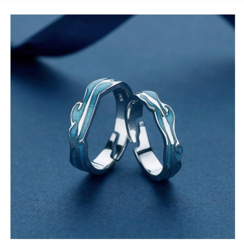 Bague de couple homme et femme à la mode