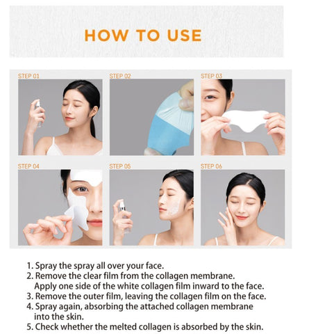 Masque facial raffermissant et hydratant au collagène transfrontalier