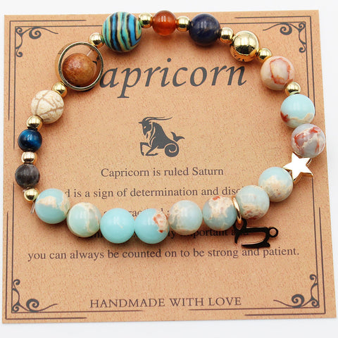 Bracelets Douze Constellations Pierres Naturelles Perles Huit Planètes
