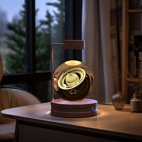 Veilleuse d'intérieur dinosaure cosmique boule de cristal, alimentée par USB, lumière chaude de chevet, cadeau d'anniversaire