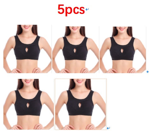 Soutien-gorge Grande Taille pour Femmes, Coton Anti-Choc, Haut de Nuit, Sans Boucles, Lingerie Sans Armature avec Coussinets Amovibles