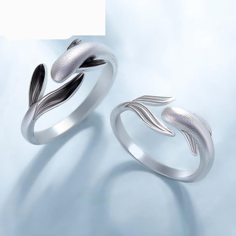 Bague de couple poissons nageurs