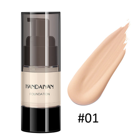 HANDAIYAN Fond de teint couvrant intégral hydratant et waterproof Fond de teint liquide pour le visage Base de maquillage pour peaux foncées