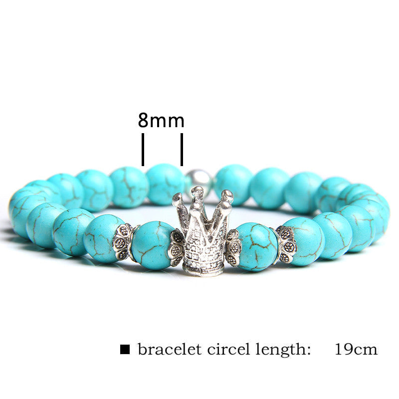Bracelet en perles de pierre volcanique pour couple et yoga