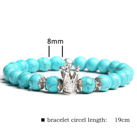 Bracelet en perles de pierre volcanique pour couple et yoga
