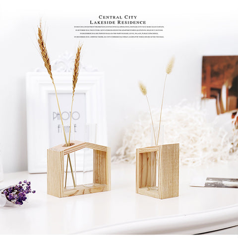 Petite bûche hydroponique plante vase en verre décoration