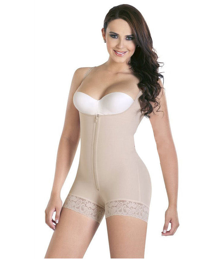 Buy Shapewear Open-bust Mid-thigh Bodysuit online at Fashionner.