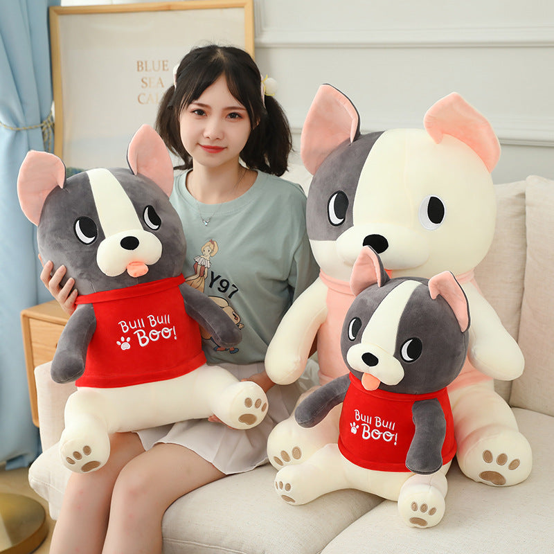 Bulldog plush toy doll