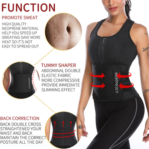 Buy Women Neoprene Waist Trainer Sweat Sauna Suit Waist Cincher online at Fashionner.