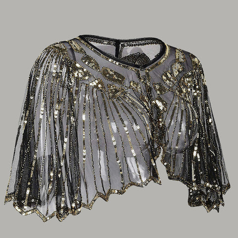Robe de soirée à sequins et dentelle